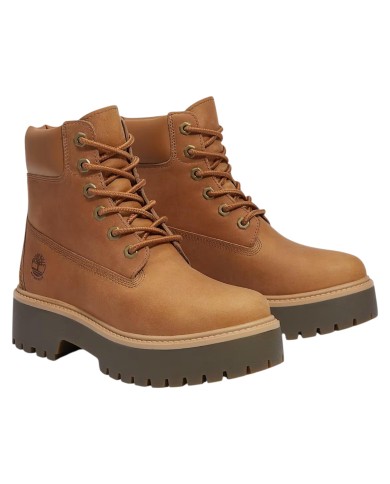 Stivaletto Donna Timberland Anfibio Stone Street 6 In Lace Waterproof Wheat Full Grain