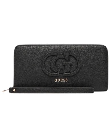 Portafoglio Guess Donna Calebra G Logo Slg Zip Around Leather Black