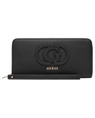 Portafoglio Guess Donna Calebra G Logo Slg Zip Around Leather Black