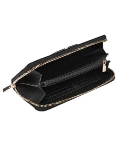 Portafoglio Guess Donna Calebra G Logo Slg Zip Around Leather Black
