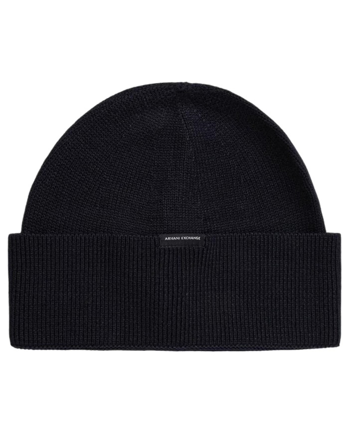 Cappello Uomo Armani Exchange Beanie Hat Line Logo Deep Navy