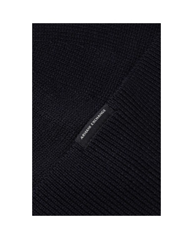 Cappello Uomo Armani Exchange Beanie Hat Line Logo Deep Navy