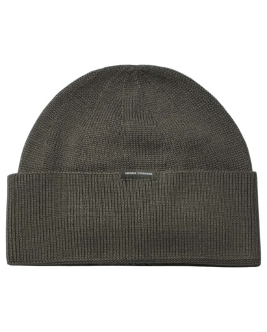 Cappello Uomo Armani Exchange Beanie Hat Line Logo Sage Green