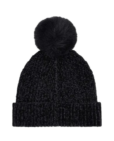 Cappello Donna Armani Exchange Hat Pom Pon Metal Logo Black