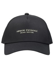 Cappello Uomo Armani Exchange Baseball Hat Milano New York Line Logo Black