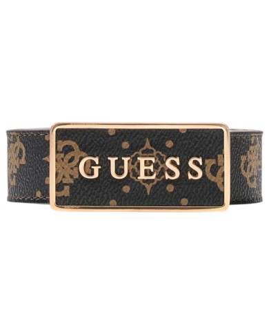 Cintura Guess Donna Silia 4G Logo Peony Leather Brown