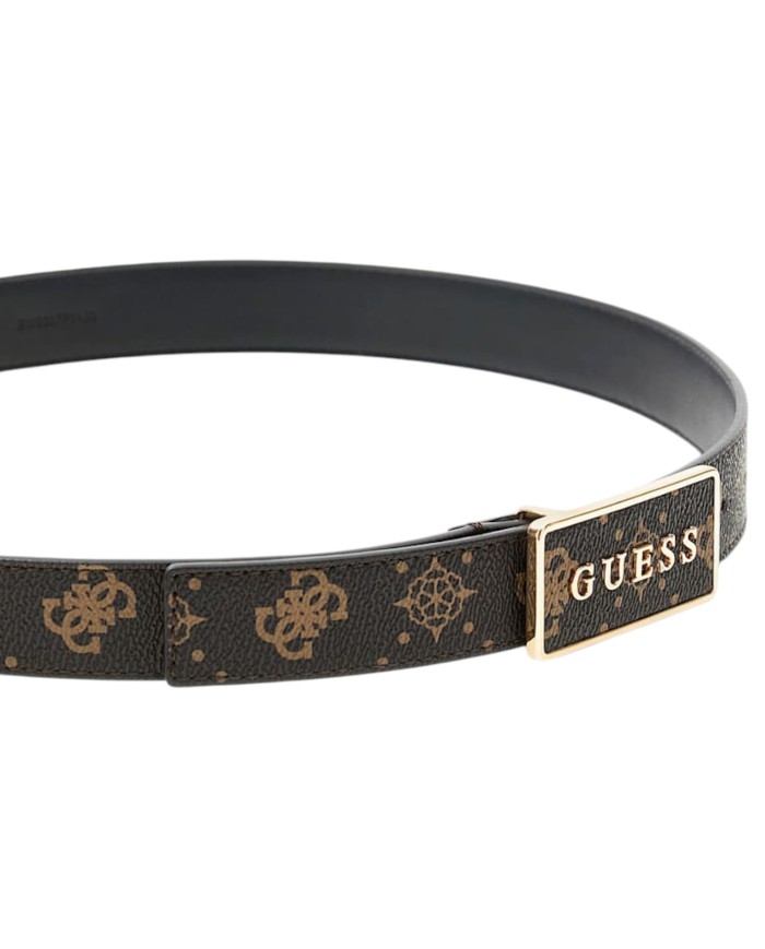 Cintura Guess Donna Silia 4G Logo Peony Leather Brown