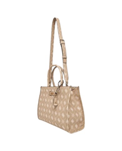 Borsa Guess Donna Silia 4G Logo Peony Con Tracolla Leather Taupe Biscuits