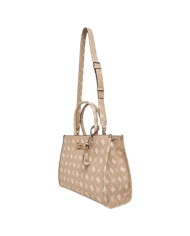 Borsa Guess Donna Silia 4G Logo Peony Con Tracolla Leather Taupe Biscuits