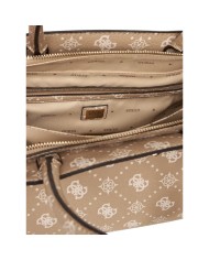 Borsa Guess Donna Silia 4G Logo Peony Con Tracolla Leather Taupe Biscuits