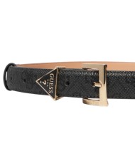 Cintura Guess Donna Noelle 4G Triangle Logo Leather Coal