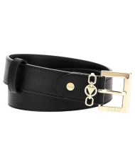 Cintura Guess Donna Marion Chained Triangle Logo Leather Black