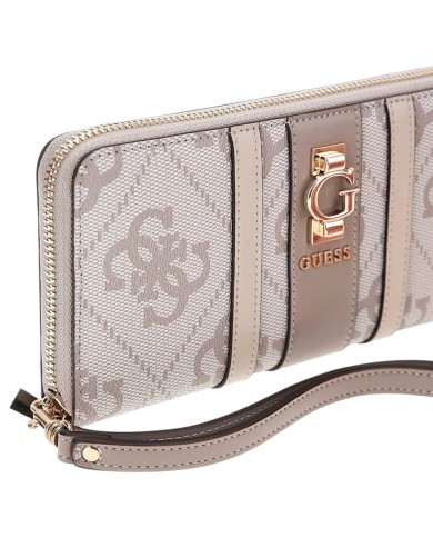 Portafoglio Guess Donna Erenia 4G Logo Leather Dark Taupe