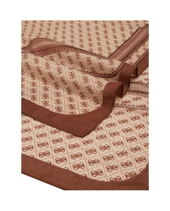 Sciarpa Guess Donna Noelle 4G Logo 90 x 180 Printed Scarf Latte Brown