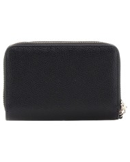 Portafoglio Guess Donna Amorette Doppia Zip Line Logo Leather Black