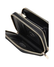 Portafoglio Guess Donna Amorette Doppia Zip Line Logo Leather Black