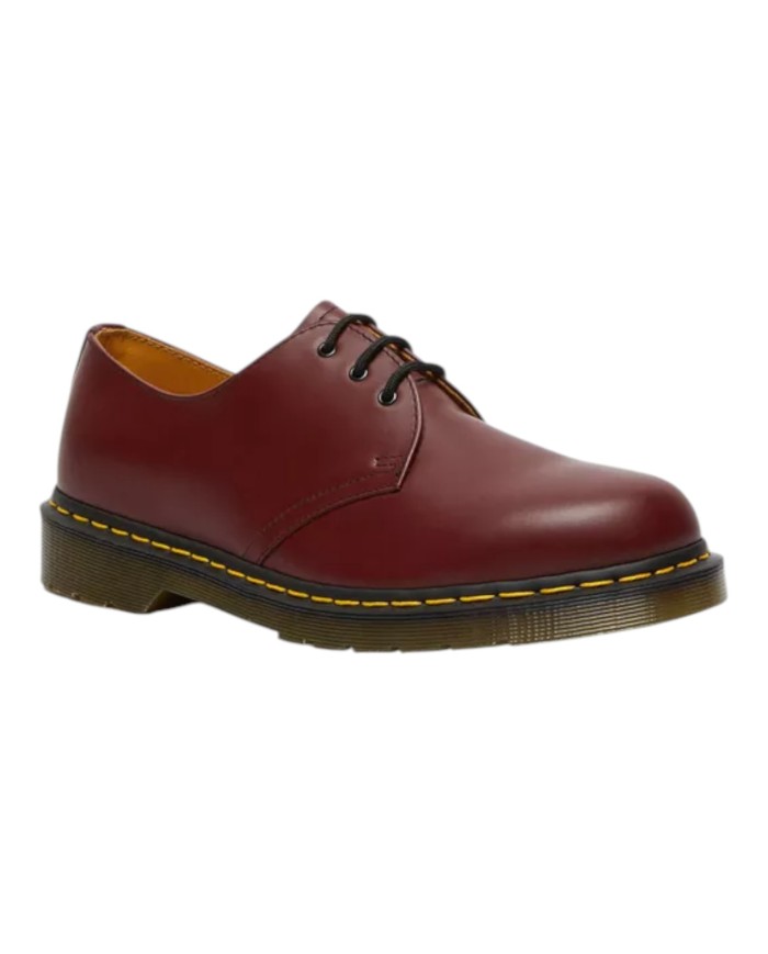 Scarpa Donna Unisex Uomo Dr Martens Oxford 1461 59 in pelle Smooth Cherry Red Rouge
