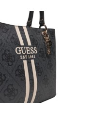 Shopper Guess Donna Noelle II 4G Double Stripe Logo Leather Coal