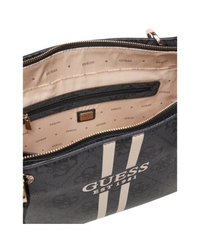 Shopper Guess Donna Noelle II 4G Double Stripe Logo Leather Coal