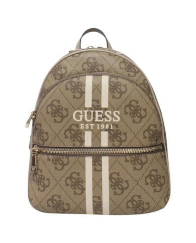 Zaino Guess Donna Manhattan II 4G Double Stripe Logo Leather Latte