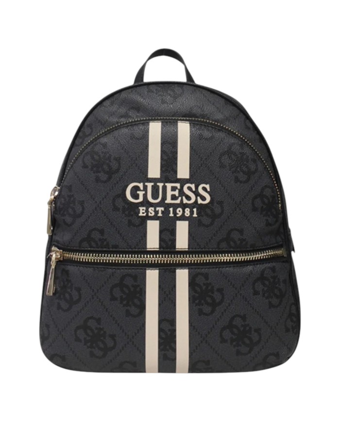Zaino Guess Donna Manhattan II 4G Double Stripe Logo Leather Coal