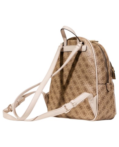 Zaino Guess Donna Manhattan II 4G Logo Leather Latte