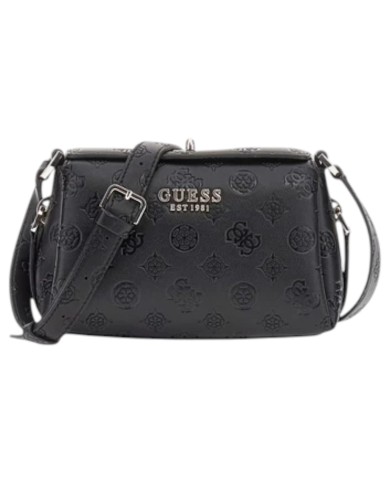 Borsetta Guess Donna Phoebe Con Tracolla 4G Logo Peony Leather Black