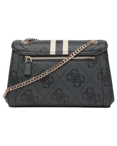 Borsetta Guess Donna Noelle II 4G Logo Leather Coal Black