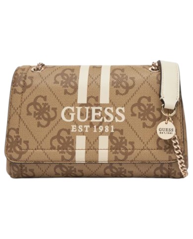 Borsetta Guess Donna Noelle II 4G Logo Leather Latte