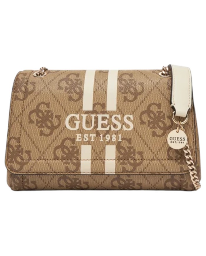 Borsetta Guess Donna Noelle II 4G Logo Leather Latte