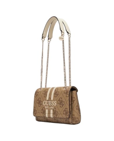 Borsetta Guess Donna Noelle II 4G Logo Leather Latte