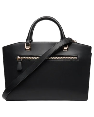 Borsa Guess Donna Queensland Con Tracolla Guess Logo Leather Black