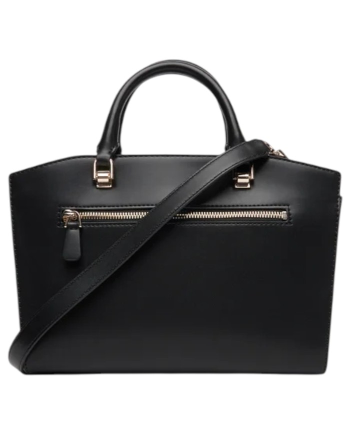 Borsa Guess Donna Queensland Con Tracolla Guess Logo Leather Black