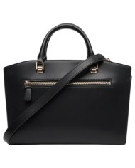 Borsa Guess Donna Queensland Con Tracolla Guess Logo Leather Black