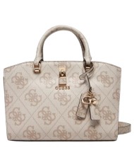 Borsa Guess Donna Queensland Con Tracolla 4G Logo Leather Dove Cream