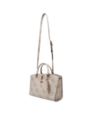 Borsa Guess Donna Queensland Con Tracolla 4G Logo Leather Dove Cream