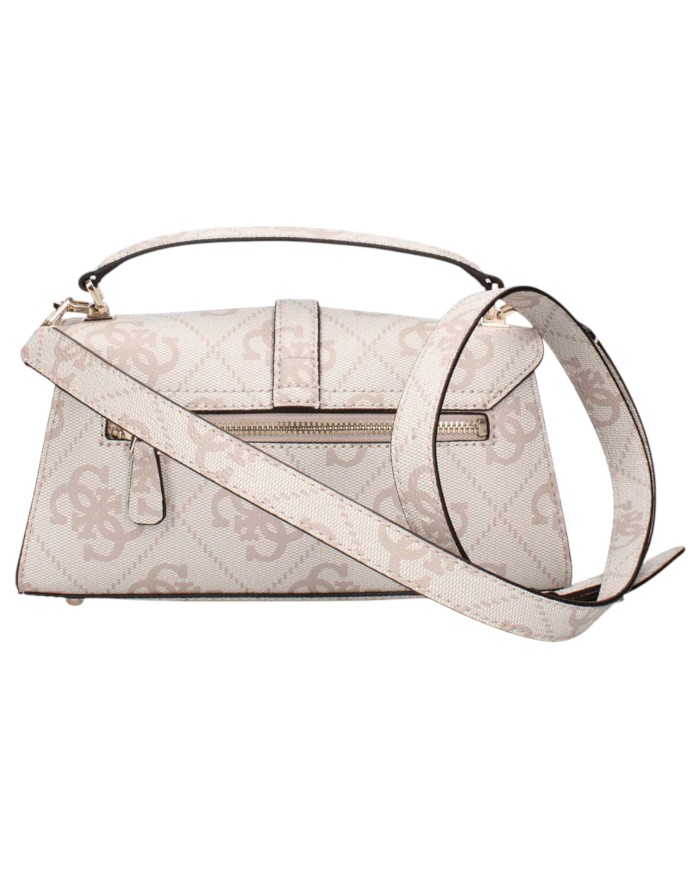Borsetta Guess Donna Queensland Con Tracolla 4G Logo Leather Dove Cream