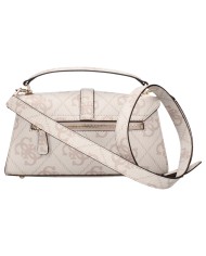 Borsetta Guess Donna Queensland Con Tracolla 4G Logo Leather Dove Cream
