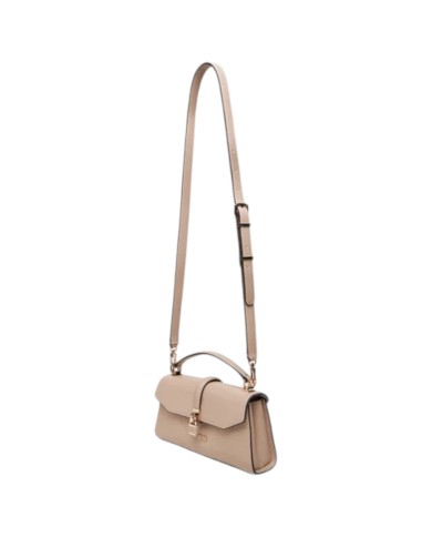 Borsetta Guess Donna Queensland Con Tracolla Guess Logo Leather Off White Taupe