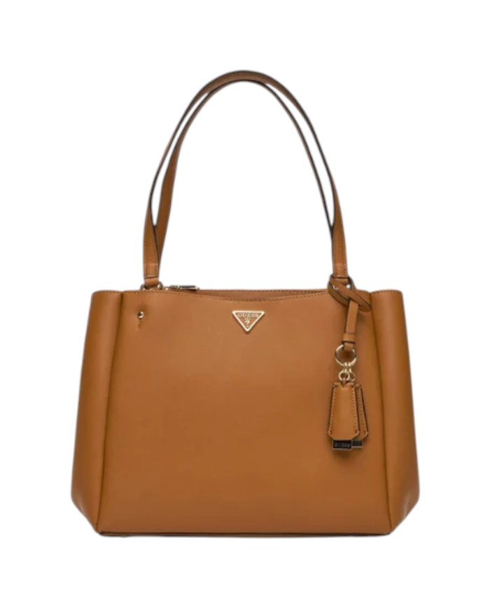 Shopper Guess Donna Talent Triangle Logo Leather Caramel