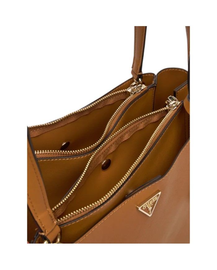 Shopper Guess Donna Talent Triangle Logo Leather Caramel