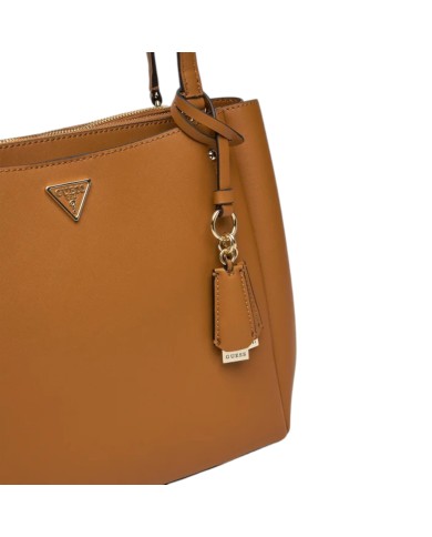 Shopper Guess Donna Talent Triangle Logo Leather Caramel