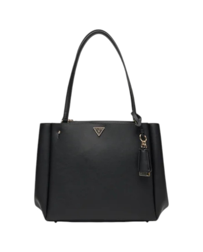 Shopper Guess Donna Talent Triangle Logo Leather Black