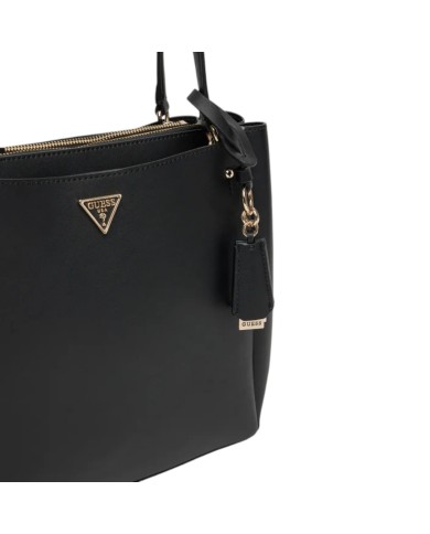 Shopper Guess Donna Talent Triangle Logo Leather Black