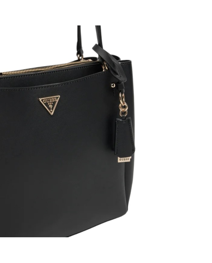 Shopper Guess Donna Talent Triangle Logo Leather Black