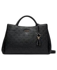 Shopper Guess Donna Phoebe Con Tracolla 4G Logo Peony Leather Black