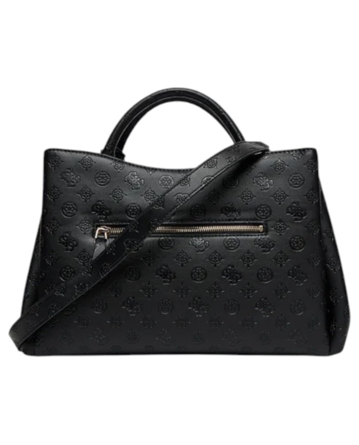 Shopper Guess Donna Phoebe Con Tracolla 4G Logo Peony Leather Black