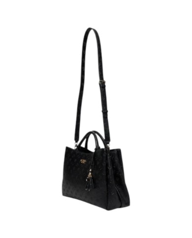Shopper Guess Donna Phoebe Con Tracolla 4G Logo Peony Leather Black