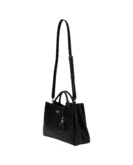 Shopper Guess Donna Phoebe Con Tracolla 4G Logo Peony Leather Black