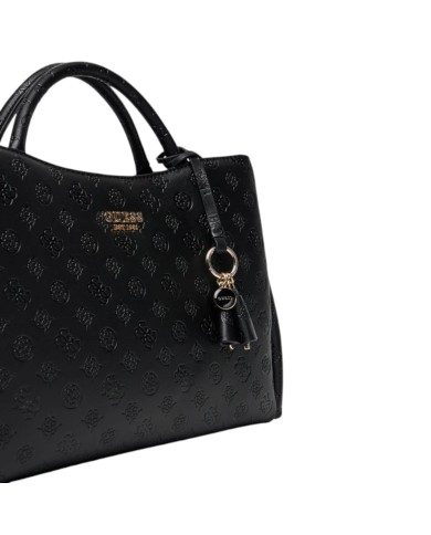 Shopper Guess Donna Phoebe Con Tracolla 4G Logo Peony Leather Black